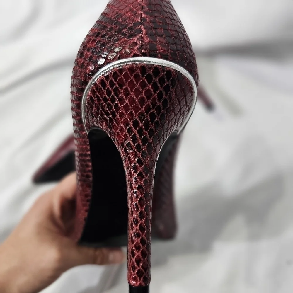 Lauren Ralph Lauren Sarina snake print high heels 8.5B